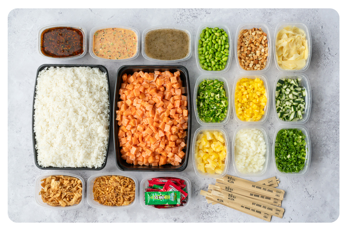 Build-Your-Own Salmon Poke Bowl Bar*