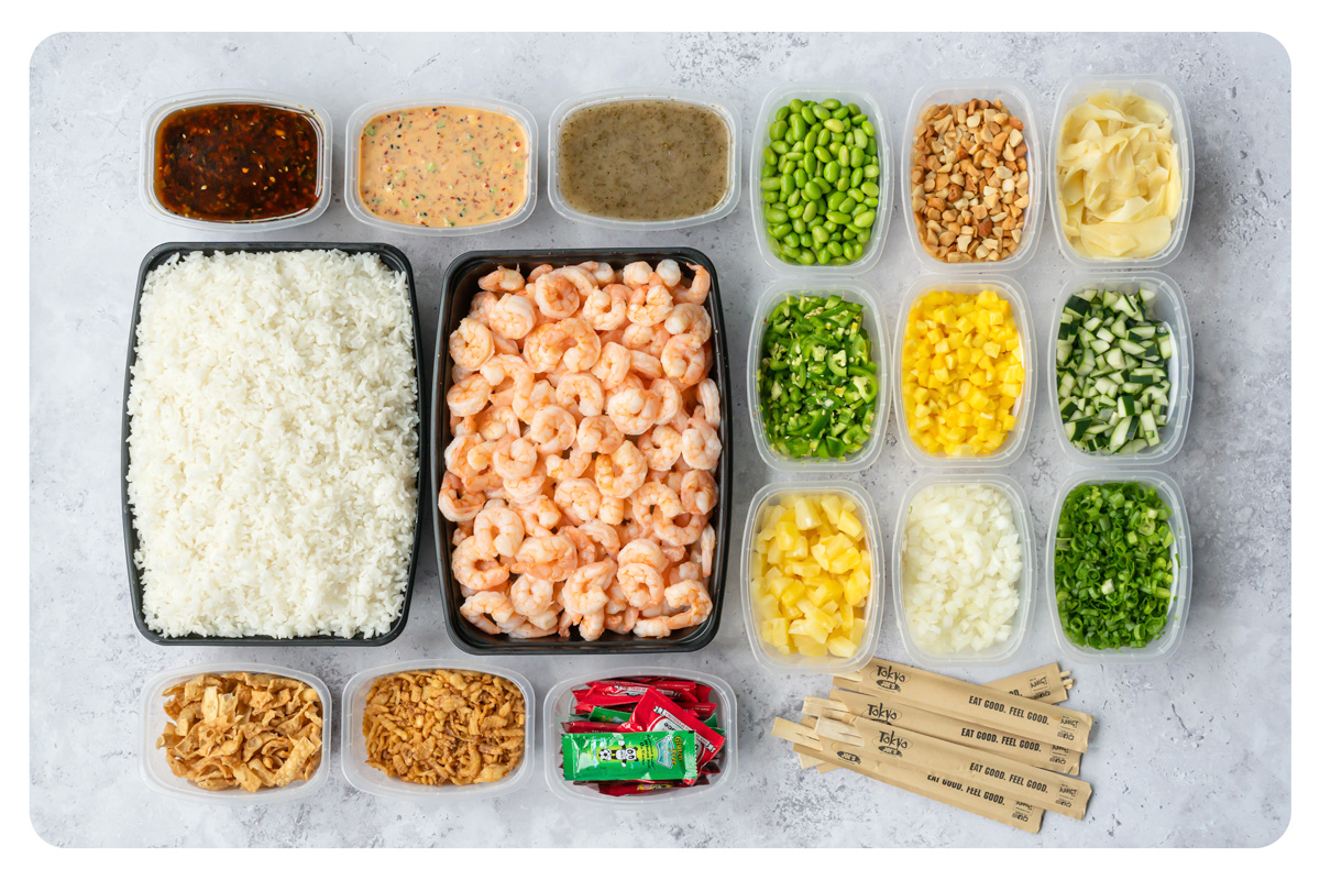 Build-Your-Own Shrimp Poke Bowl Bar